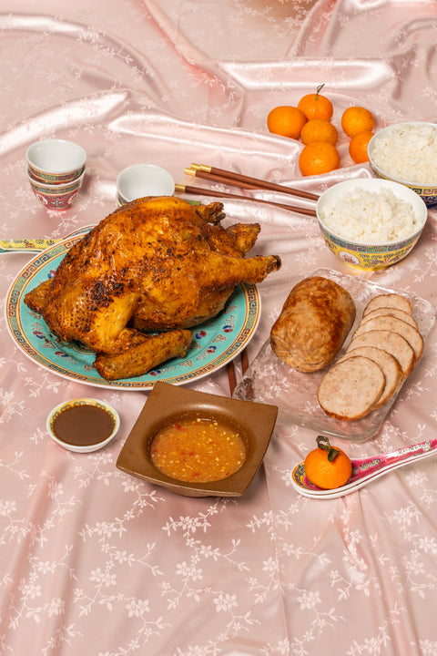 Roast Kampung Chicken with Pork Stuffing