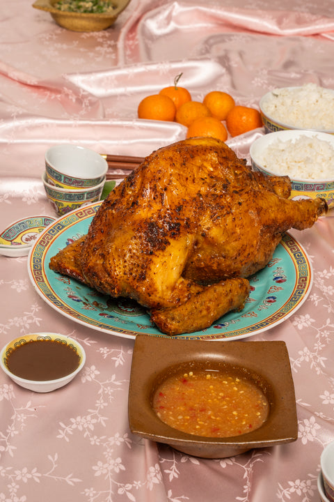 Roast Kampung Chicken with Pork Stuffing